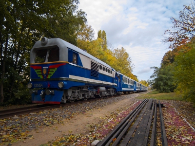 ТУ2-054  с поездом 'Украина' на перегоне