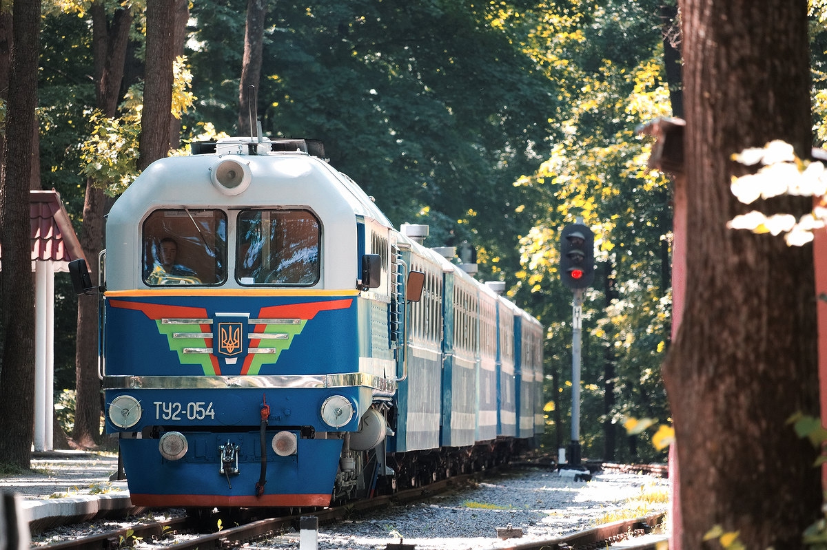 ТУ2-054 с поездом 'Украина' прибывает на станцию Лесопарк