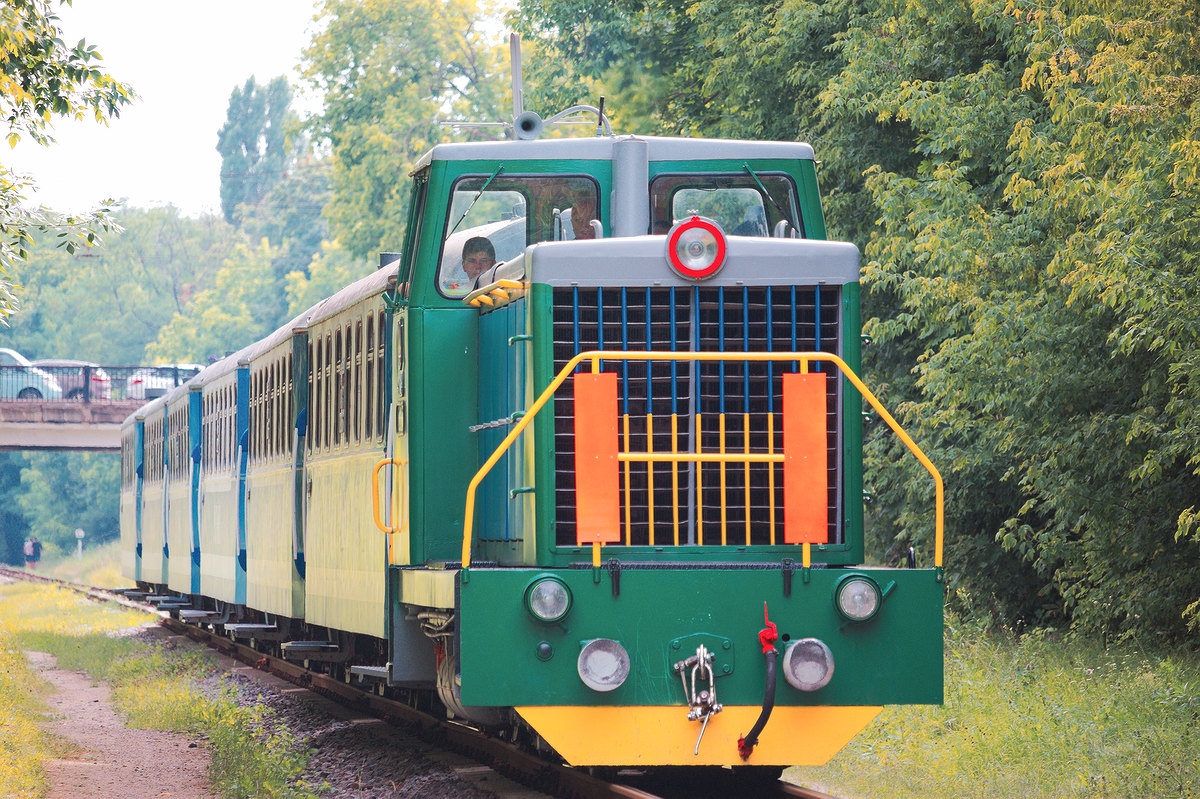 ТУ7а-3198 с поездом 'Украина' следует в четную сторону на втором километре