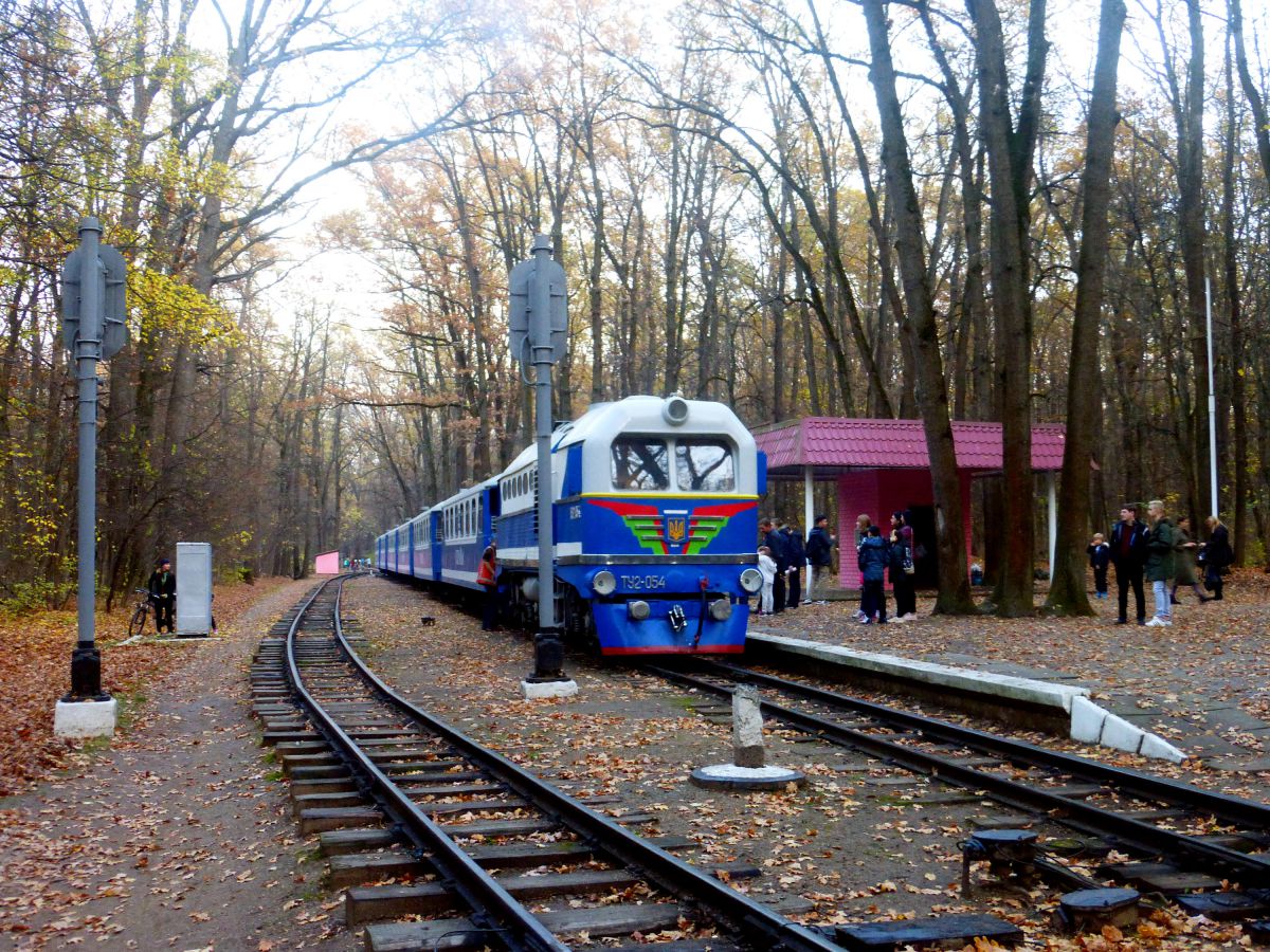 ТУ2 с поездом - перед отправлением последнего рейса со ст. Лесопарк