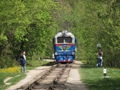 ТУ2-054 с составом 'Украина' на перегоне