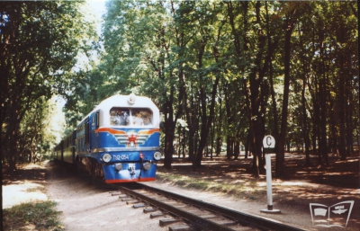 ТУ2-054 с поездом 