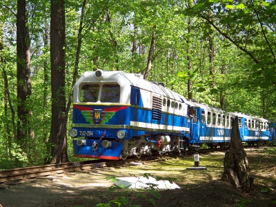 ТУ2-054 с составом 'Украина' отправился от станции Лесопарк.