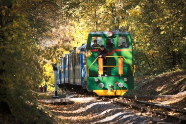 ТУ7а-3198 с поездом 'Украина' следует в нечётную сторону на втором километре