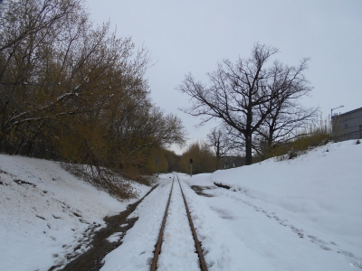 Перегон в снегу (аномальный снег в апреле 2017 года)
