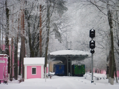 Станция Парк в снегу