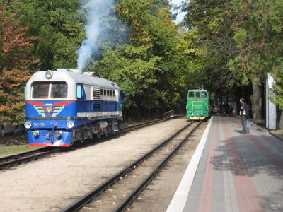 ТУ2-054 и ТУ7А-3198 с составом 'Украина' на ст. Парк