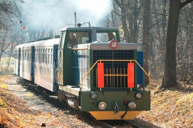 ТУ7а-3198 с поездом 'Украина' следует в чётную сторону на втором километре